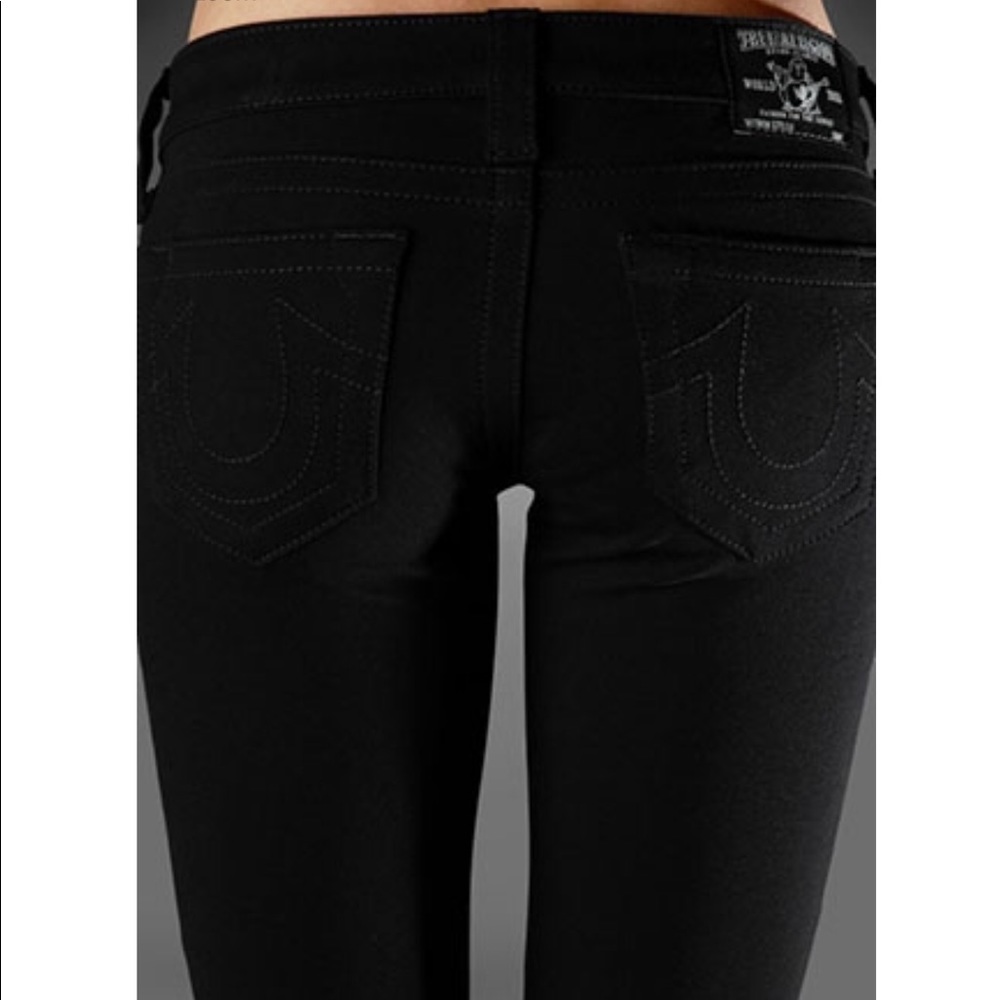 True Religion Stella Stretch Ponte Black Pants
